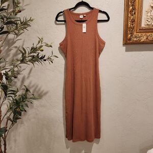 GAP Sleeveless Tan Midi Dress